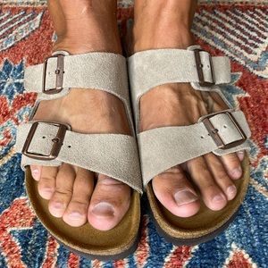 MINT/vintage Suede Arizona Birkenstock softfootbed